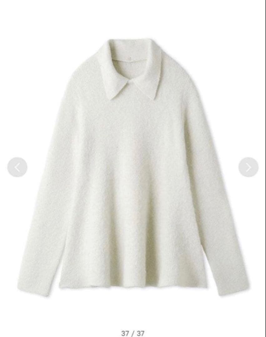 Mila Owen 【WEB限定カラー】衿付きペプラムニットプルオーバー