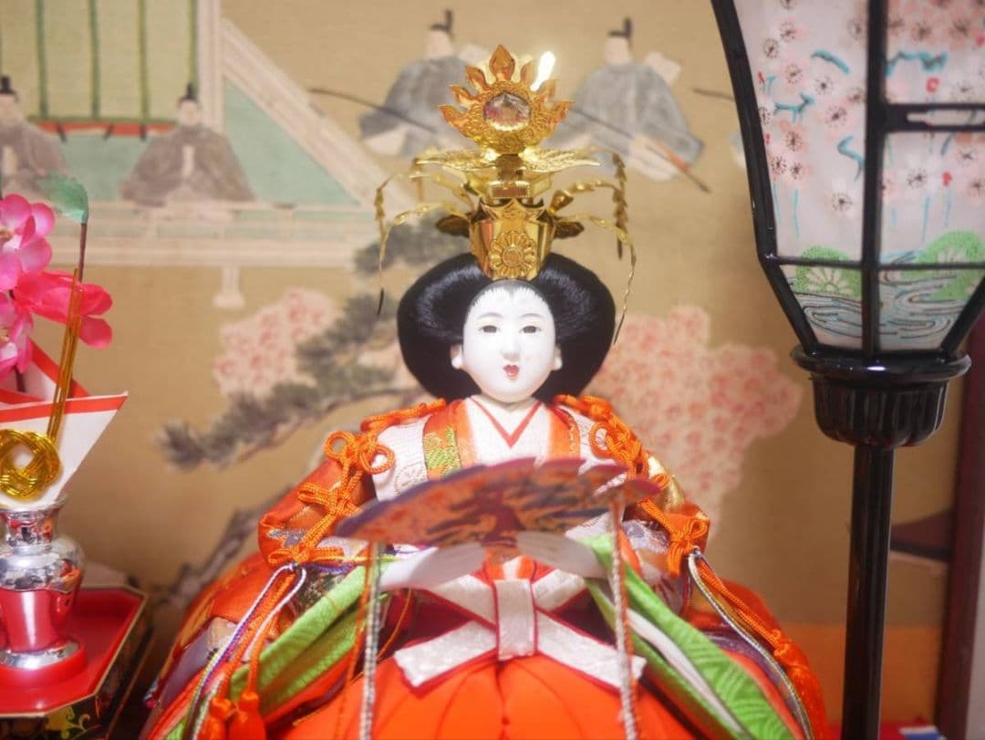 雛人形★ガラスケース入り★ひな祭り★オルゴール付★電灯付き