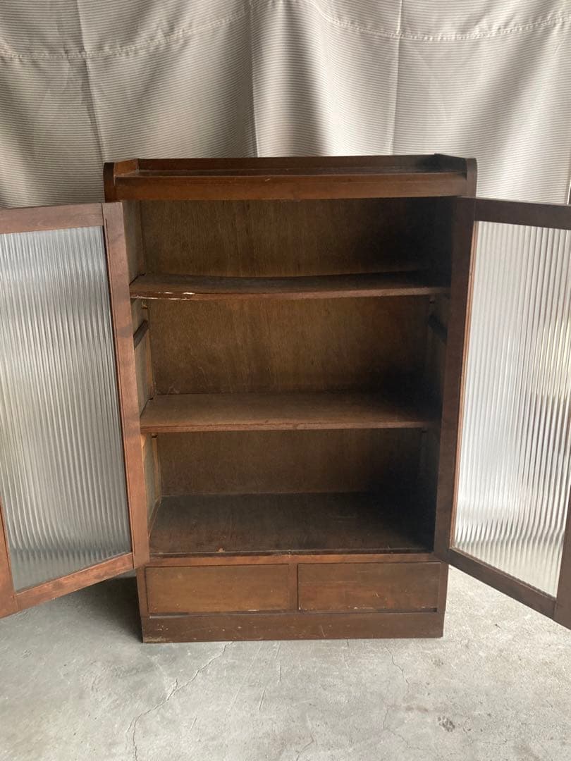 美*桜様 古道具　本棚　ガラスキャビネット