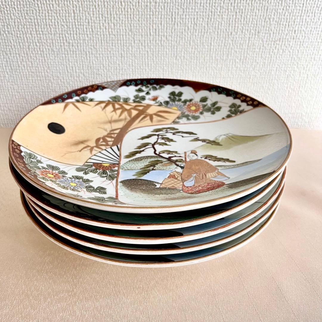 ★アンティーク　骨董品 　時代物　★九谷焼　大皿　 八寸皿　ディナー皿