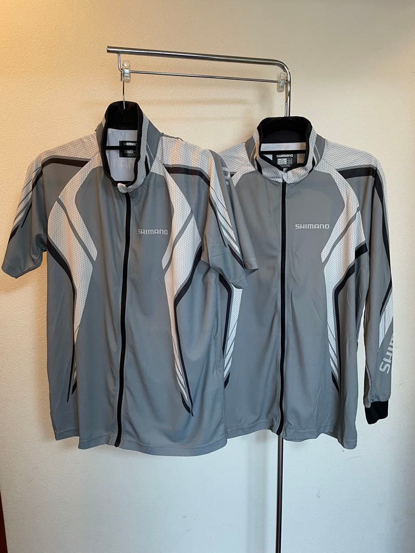 S*n様 シマノフルジッププリントシャツ　ハーフ、ロングセット