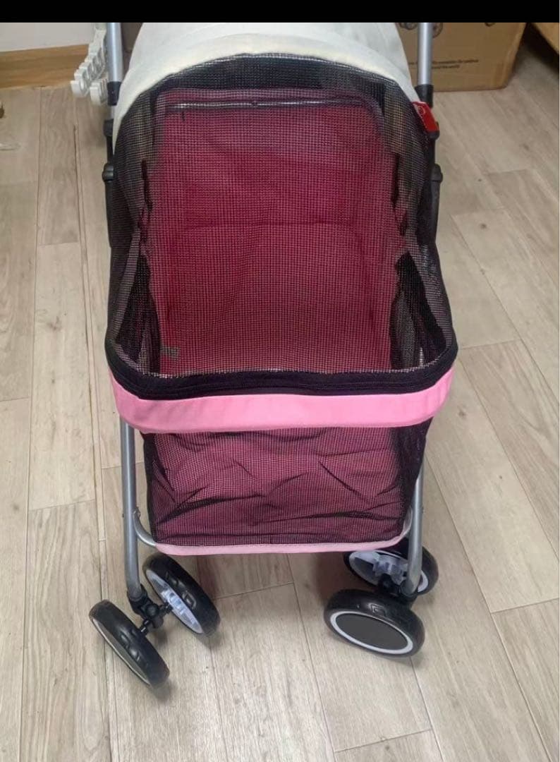 セール中ピンク メッシュ ペットカート
