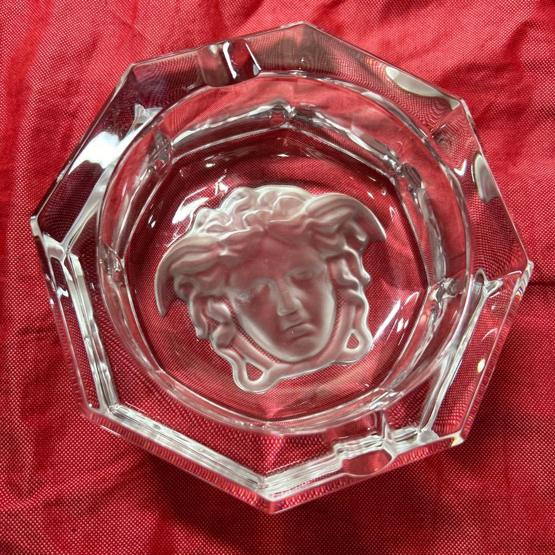 美品 VERSACE 大型　メドゥーサクリスタルアッシュトレイ 13cm