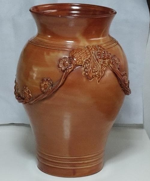 Y 長期保管 雲龍紋 朱泥 花瓶 傘立て 壷 インテリア