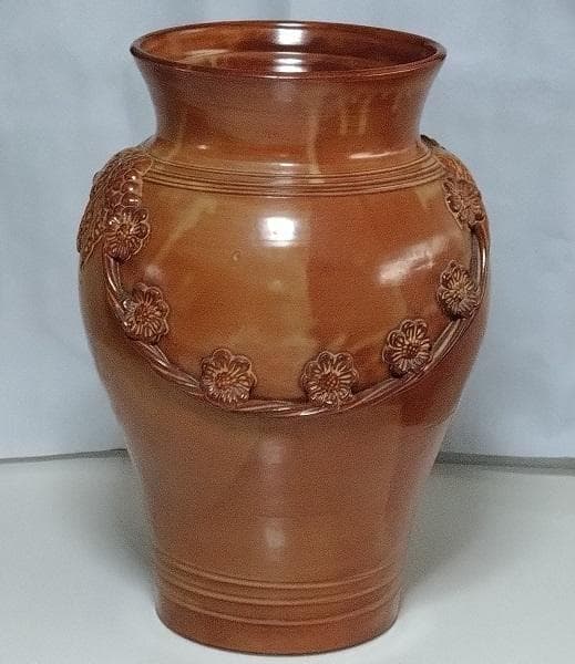 Y 長期保管 雲龍紋 朱泥 花瓶 傘立て 壷 インテリア