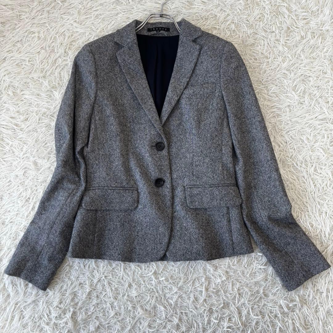 Theory✨パンツセットアップ　ツイード　2B 秋冬生地　ビジネススーツ　M