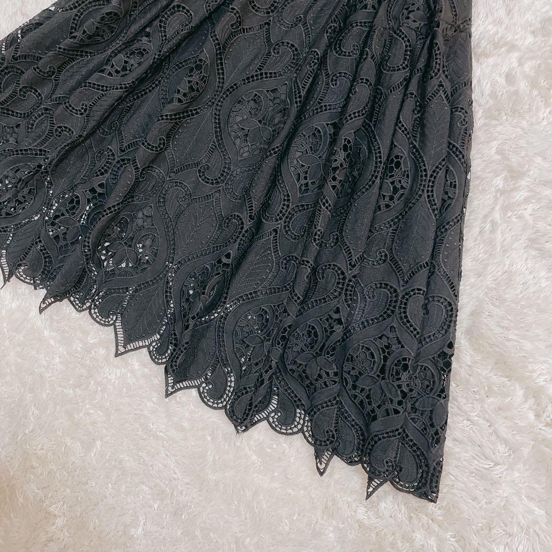 美品✨JENNE 総レース タック フレンチスカート