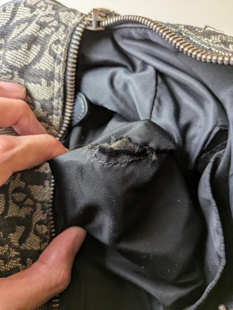 ディオール　ミニボストンバッグ　トロッター柄　4030