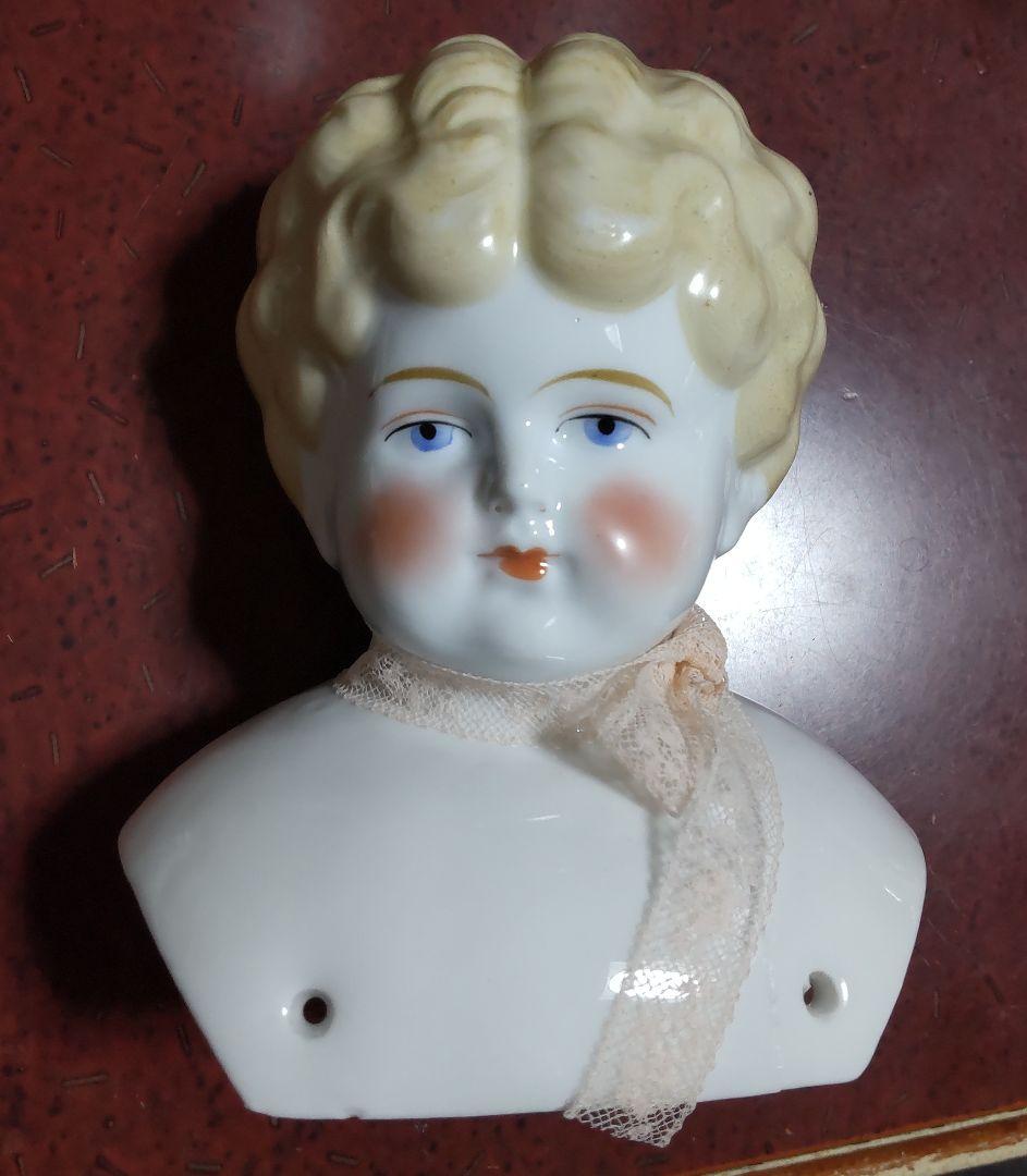 フランス　アンティーク　チャイナヘッド　難有り