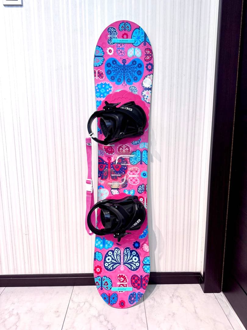 【値下げ中】Burton スノーボード 110 キッズ　人気の蝶々デザイン