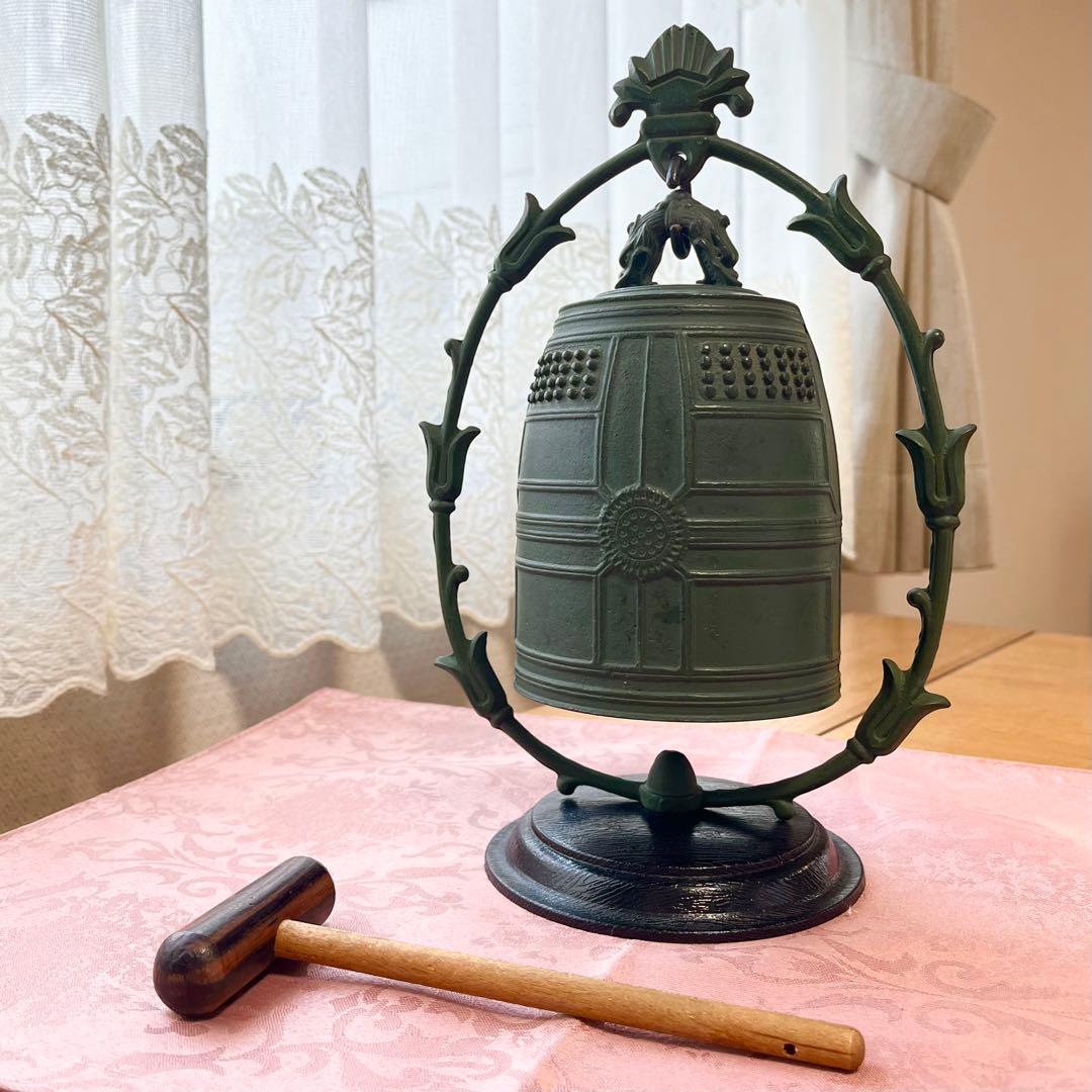 金寿堂謹製 薬師寺 白鳳の鐘 報恩鐘 金属製 喚鐘 梵鐘 骨董品 中古
