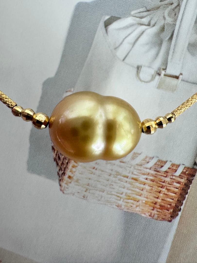 南洋真珠　ゴールデンパール　ブレスレット　k18