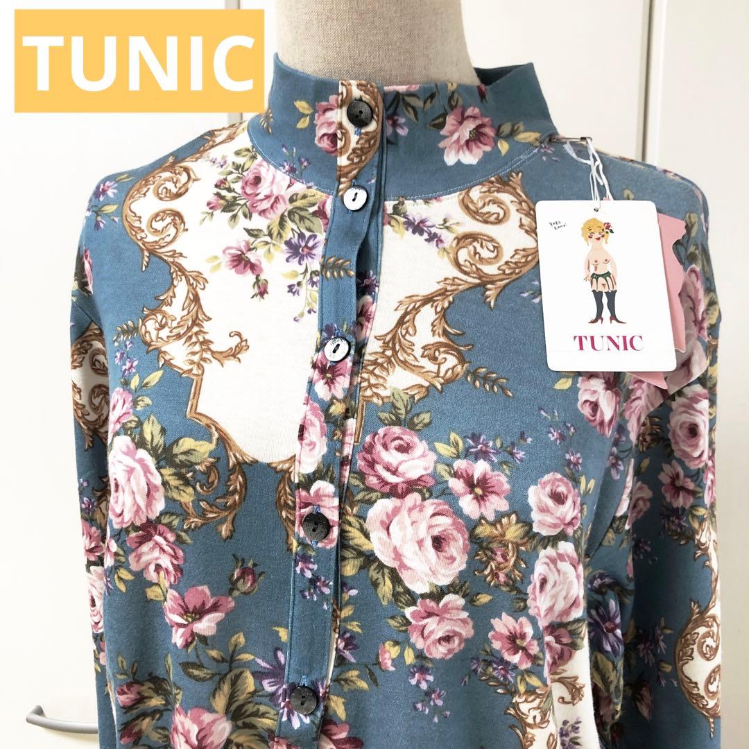 TUNIC 鴨居羊子　薔薇柄プリント ルームウェア・パジャマ