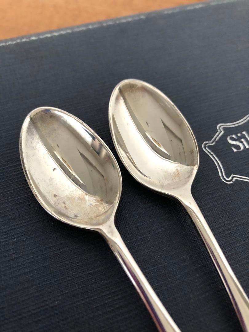ヴィンテージ　マッピン＆ウェッブ　純銀製　記念ホールマーク　4種花柄　スプーン