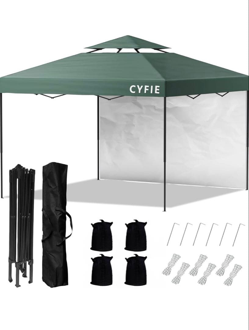 新品未使用品　CYFIE タープテント　グリーン　キャンプ