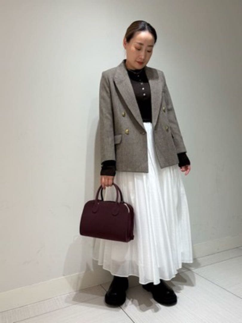 MilaOwen ミラ オーウェン チェック金釦ダブルブレストブレザー　F