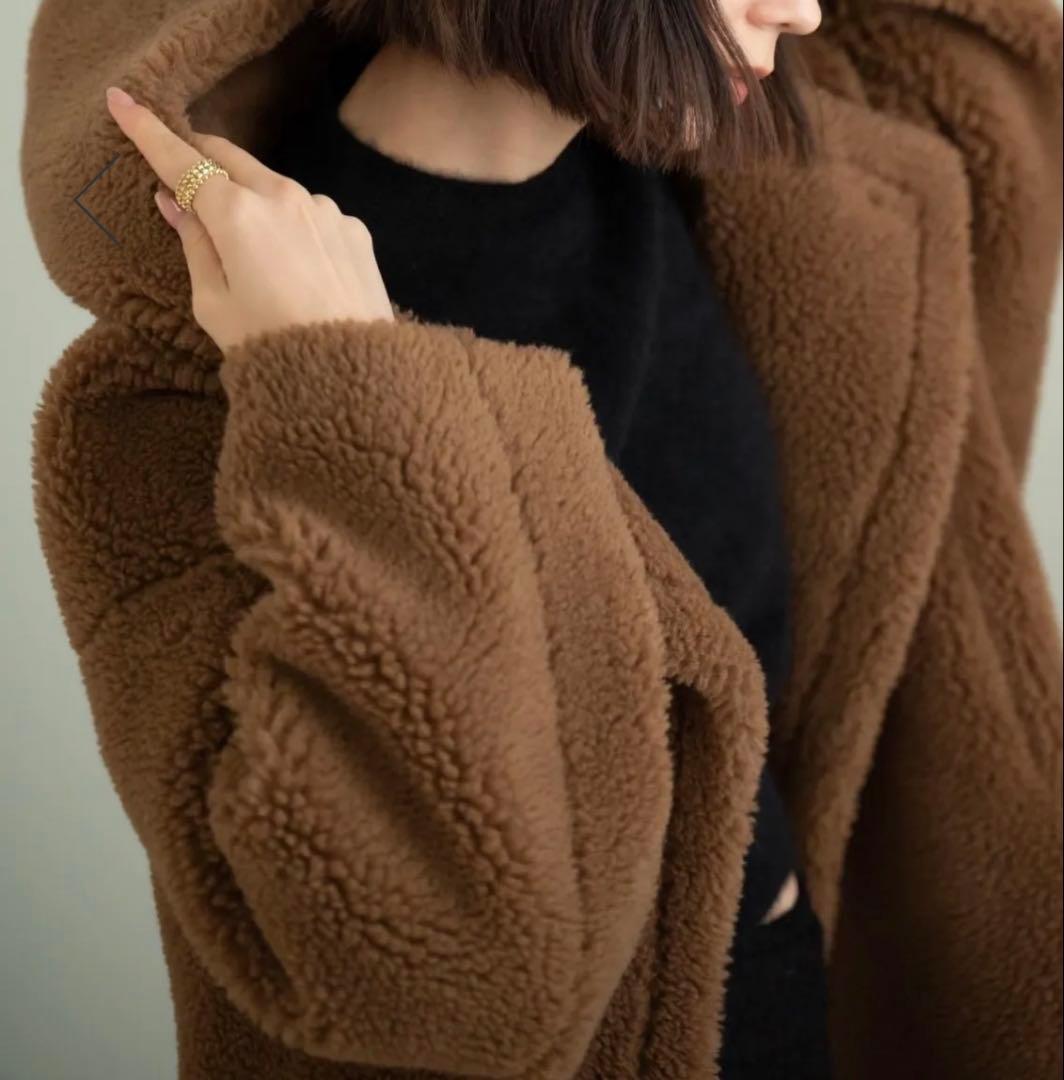 KARRY long boa coat ロングボアコート　ブラウン