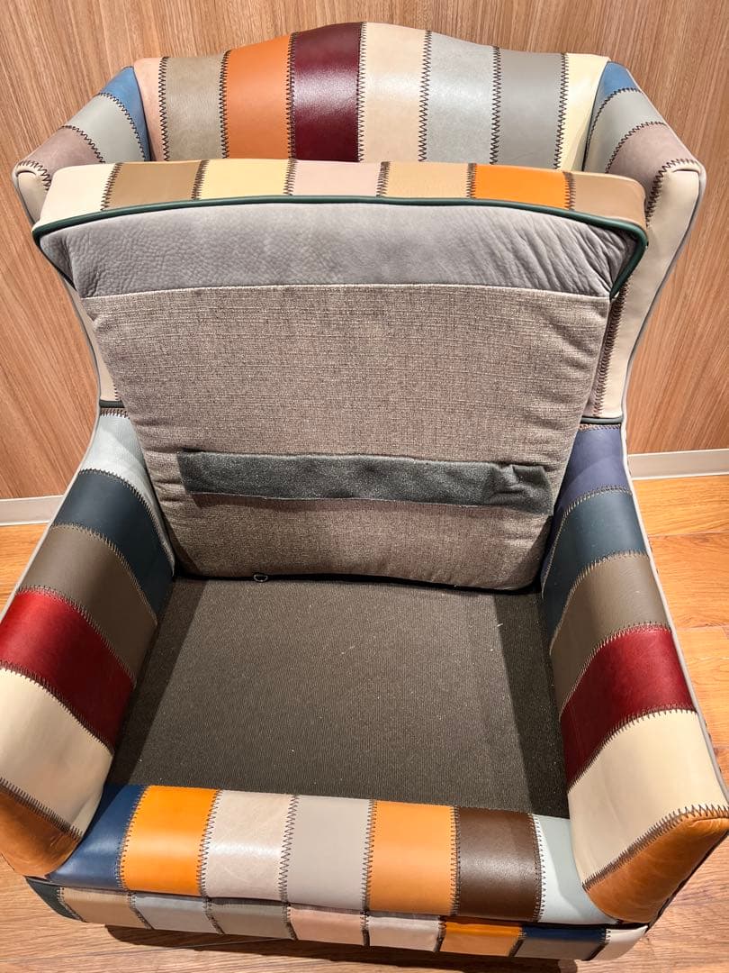 ストライプ柄 アームチェア