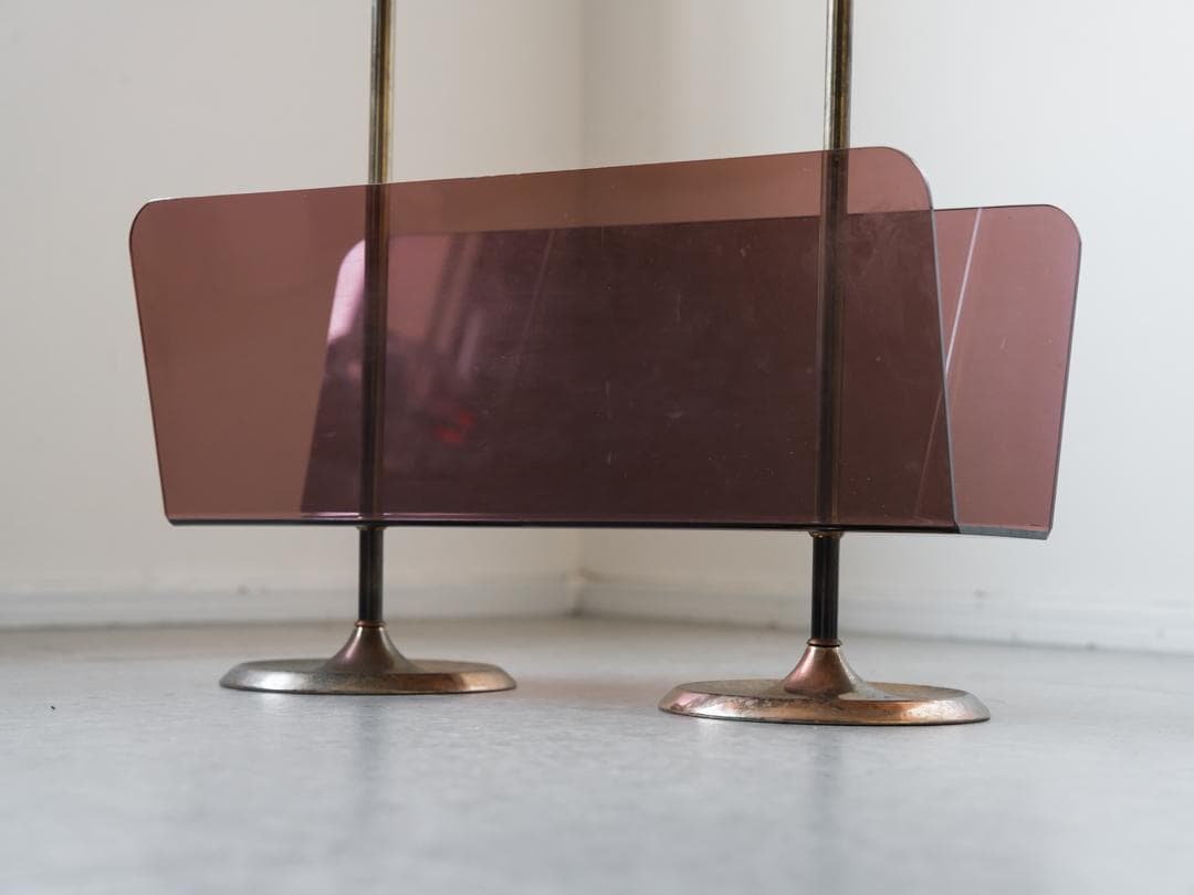 60-70's vintage アクリル マガジンラック/収納 レトロモダン