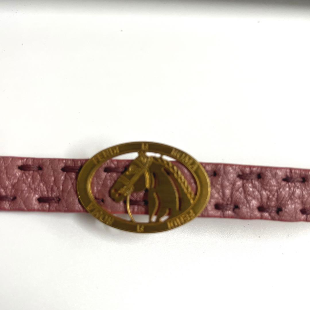 FENDI 革ベルト馬チャーム