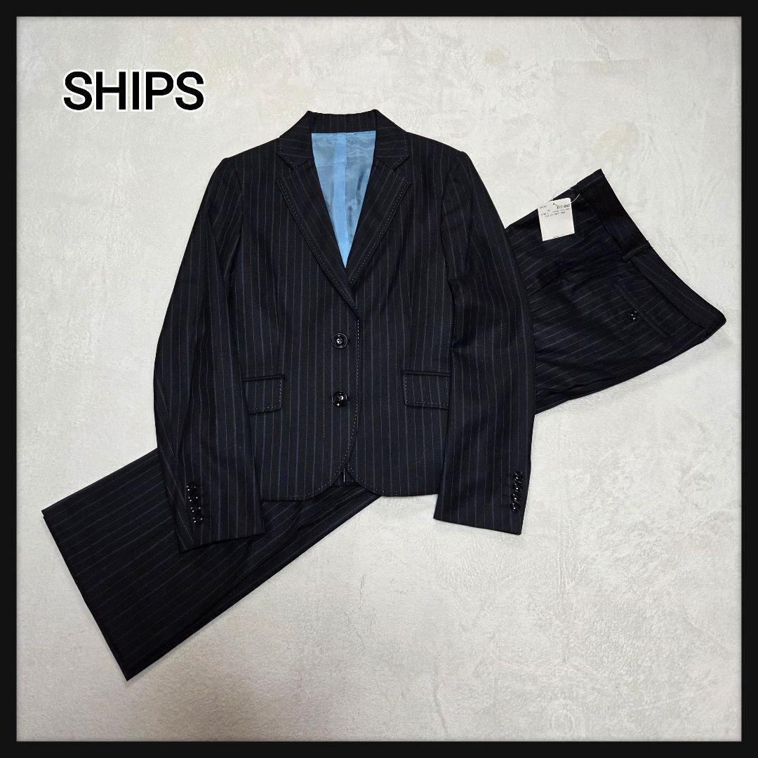 [新品タグ付き]SHIPS パンツスーツセットアップ Lサイズ ブラック