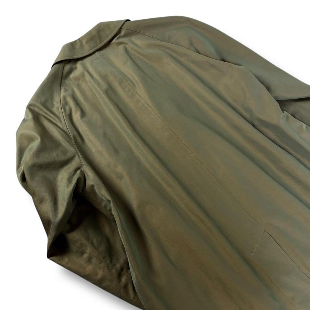 【美品】バーバリー コットン ロングコート ノバチェック 玉虫色 175サイズ