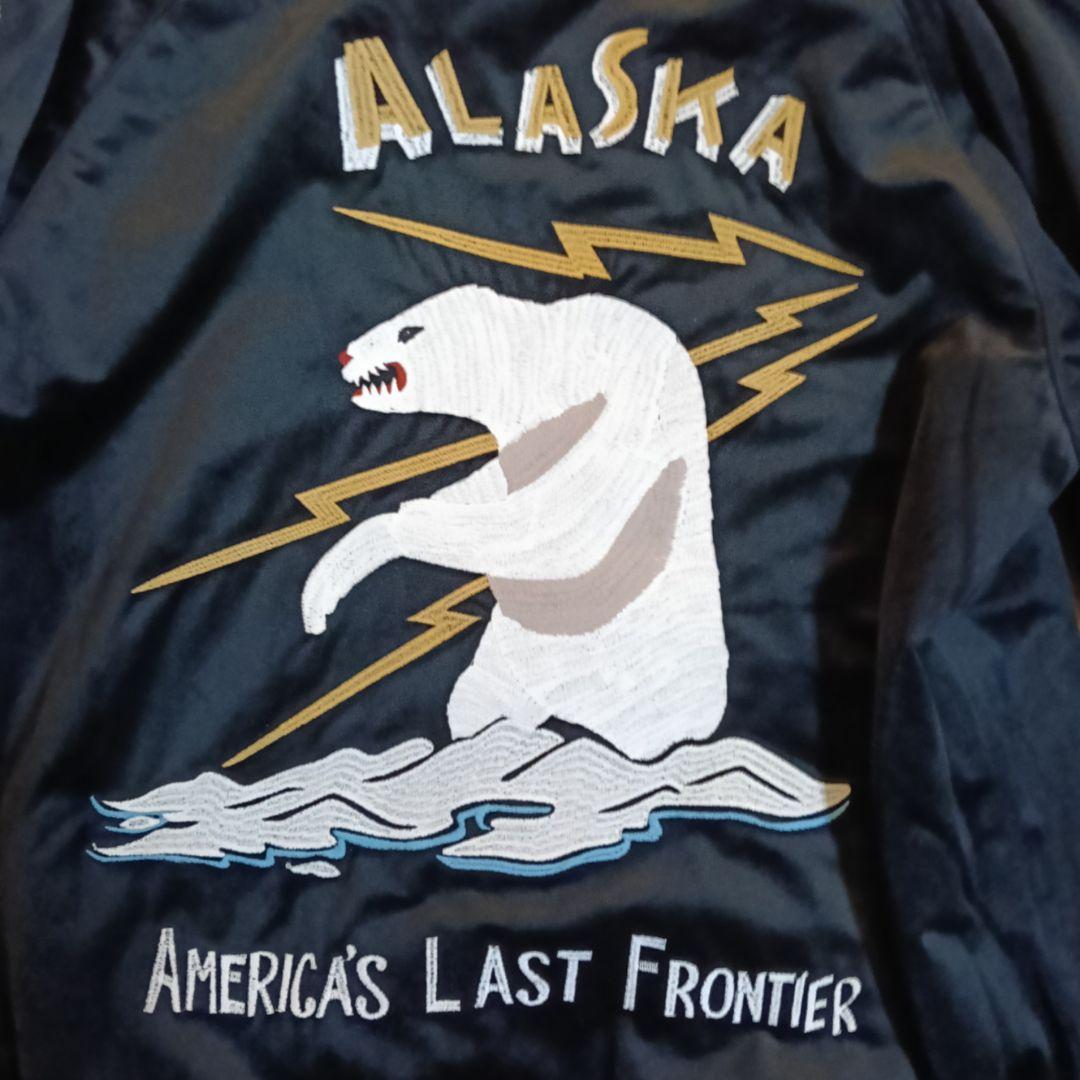 新品 HOUSTON ヒューストン ALASKA アラスカ スカジャン XL 黒