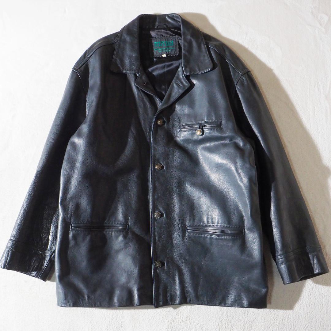 イングランド製 マブ MABU レザーコート カーコート 肉厚 XL～XXL相当