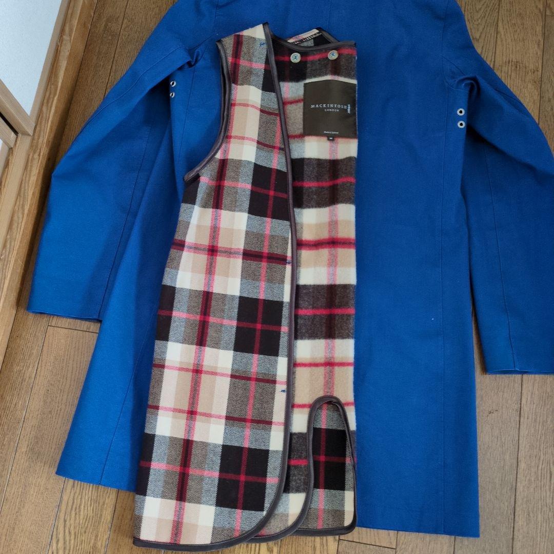 MACKINTOSH LONDON ステンカラーコート 青　サイズ36