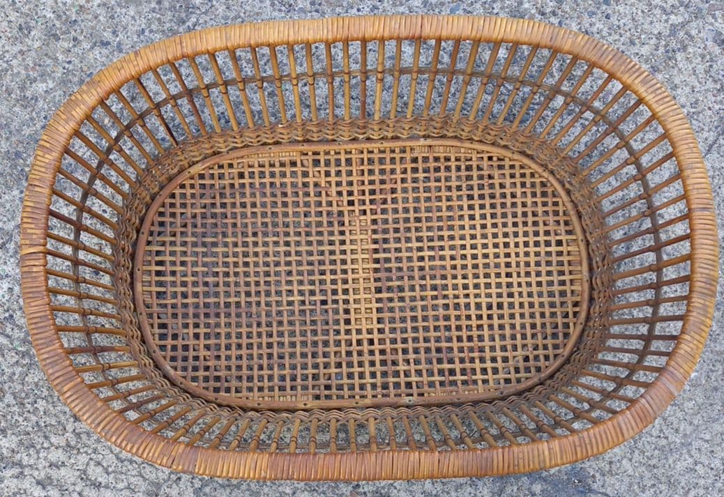 昭和レトロ　藤かご　銭湯　脱衣籠　着替え入れ