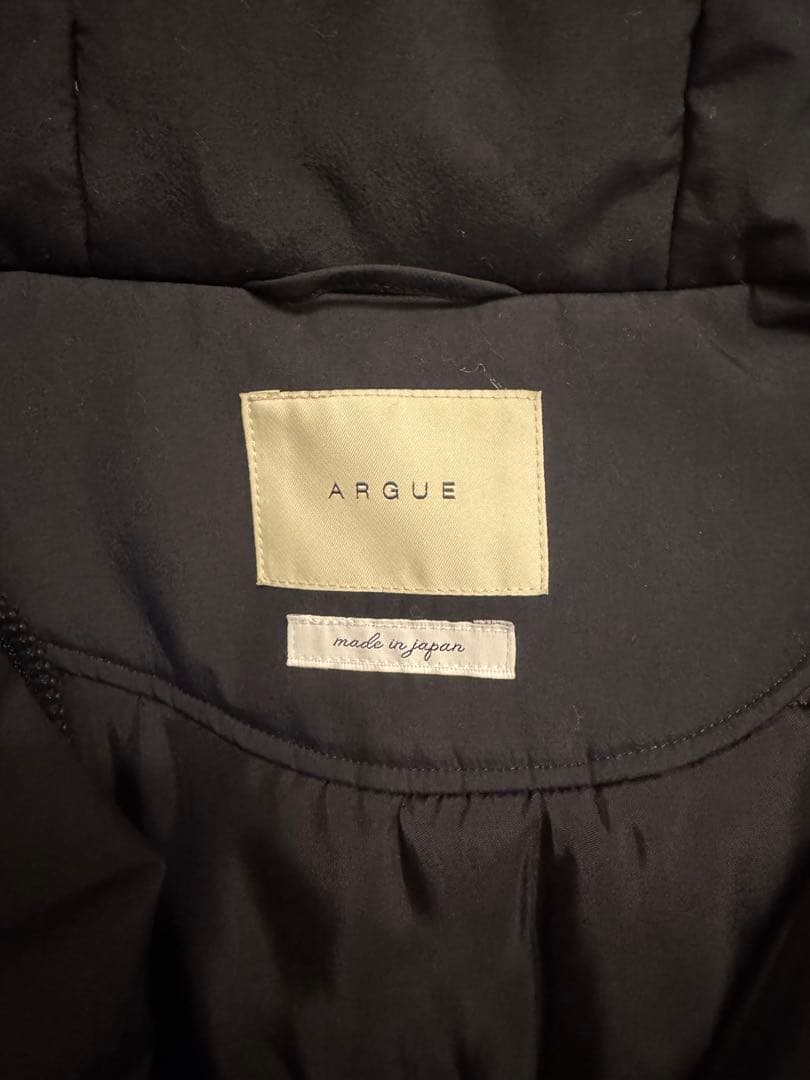 ARGUE COCOON COAT VEST ダウンベスト/ブラック