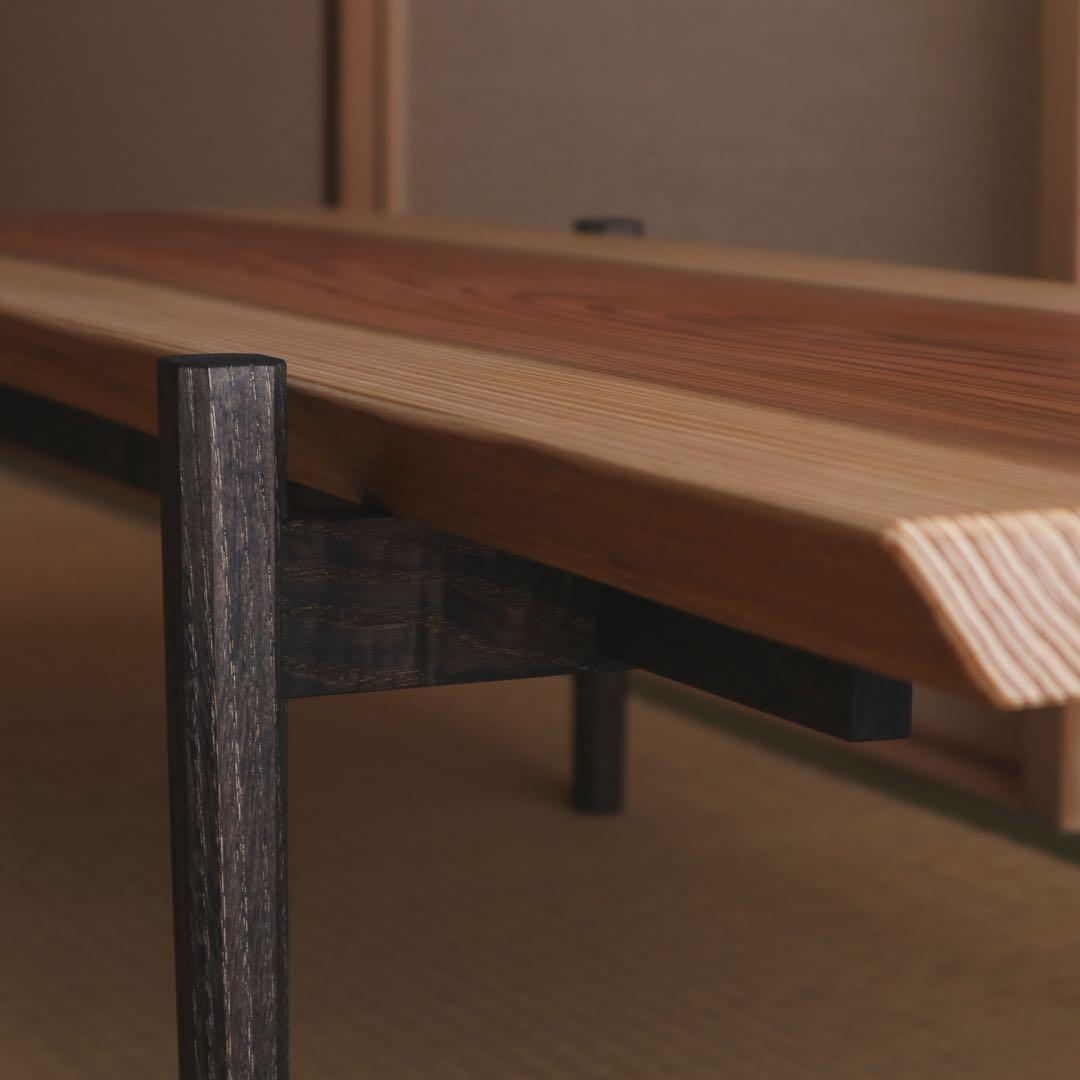 杉の黒脚ローテーブル 其の２