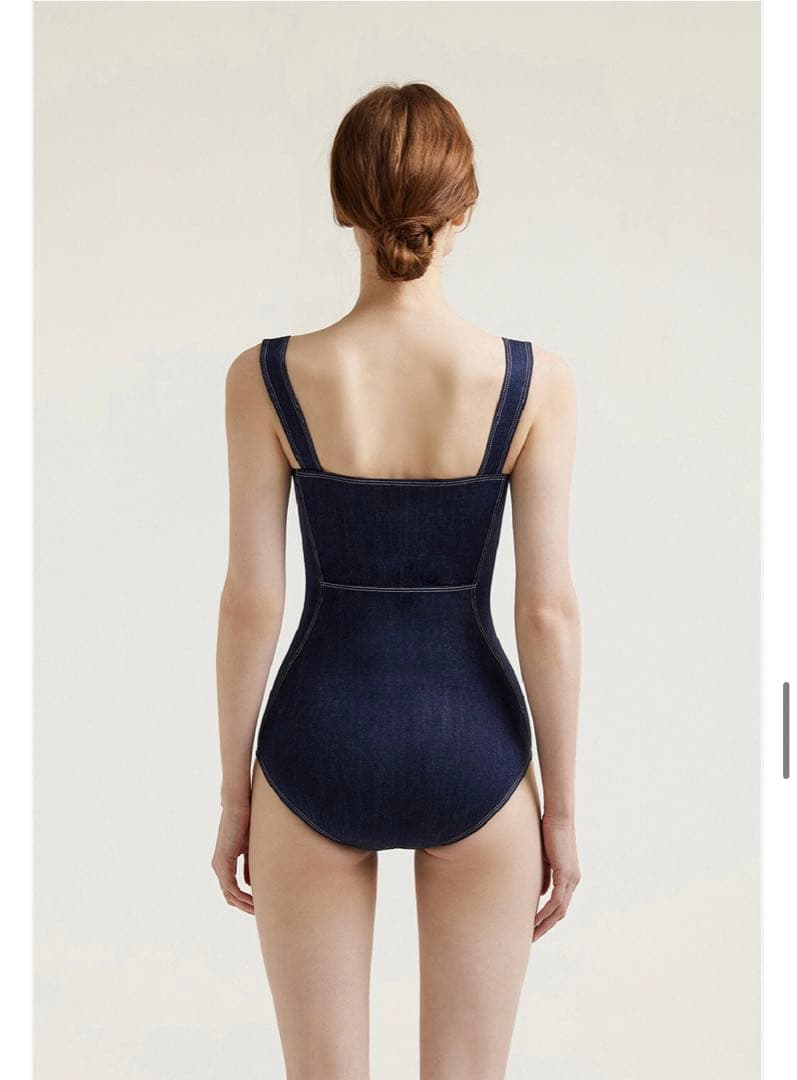 AGNEL デニム モノキニ スカート セット　水着