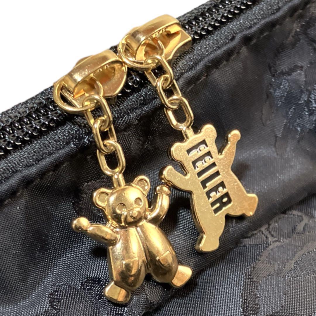 フェイラー 良品 希少 2way ハイジ ジャガード ボストンバッグ ブラック