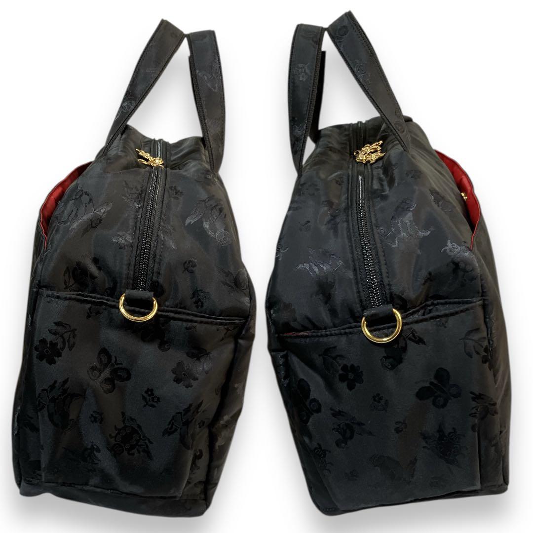 フェイラー 良品 希少 2way ハイジ ジャガード ボストンバッグ ブラック