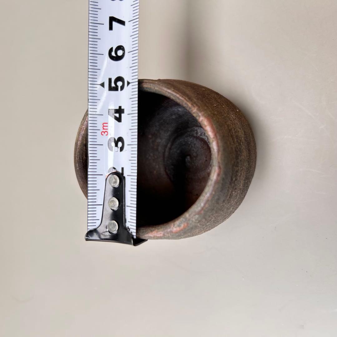 C金重有邦　ぐい呑 備前焼（共箱あり）岡山県指定重要無形文化財保持者