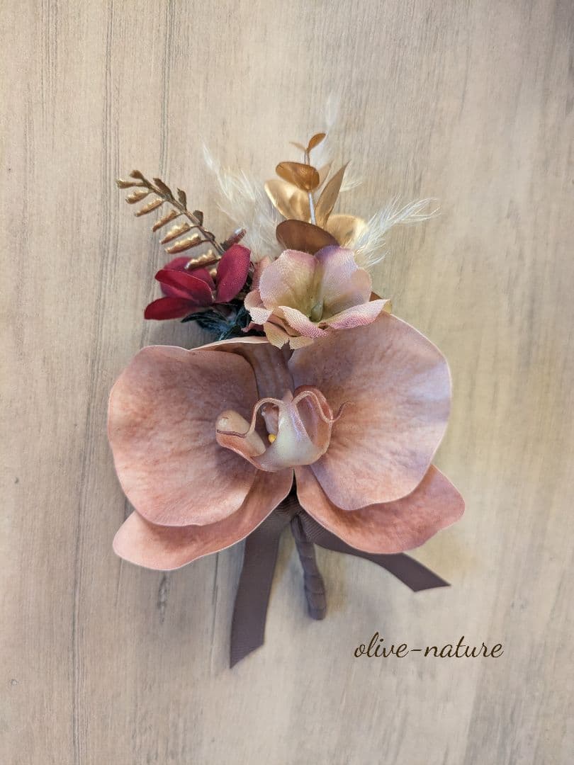 【特別価格】コチョウランのウェディングブーケ＆ブートニア 結婚式 前撮り