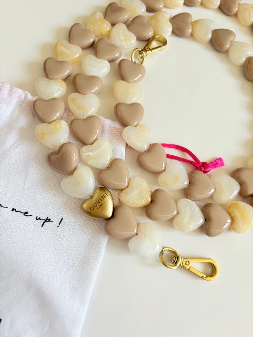 LOUVINI ハート型　ショルダーストラップ　ルヴィニ　最終価格！