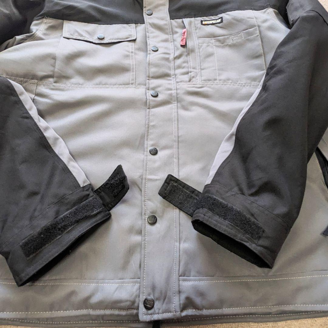 CAT 2XL 切り替え ワークジャケット 中綿キルティング ビッグサイズ 古着
