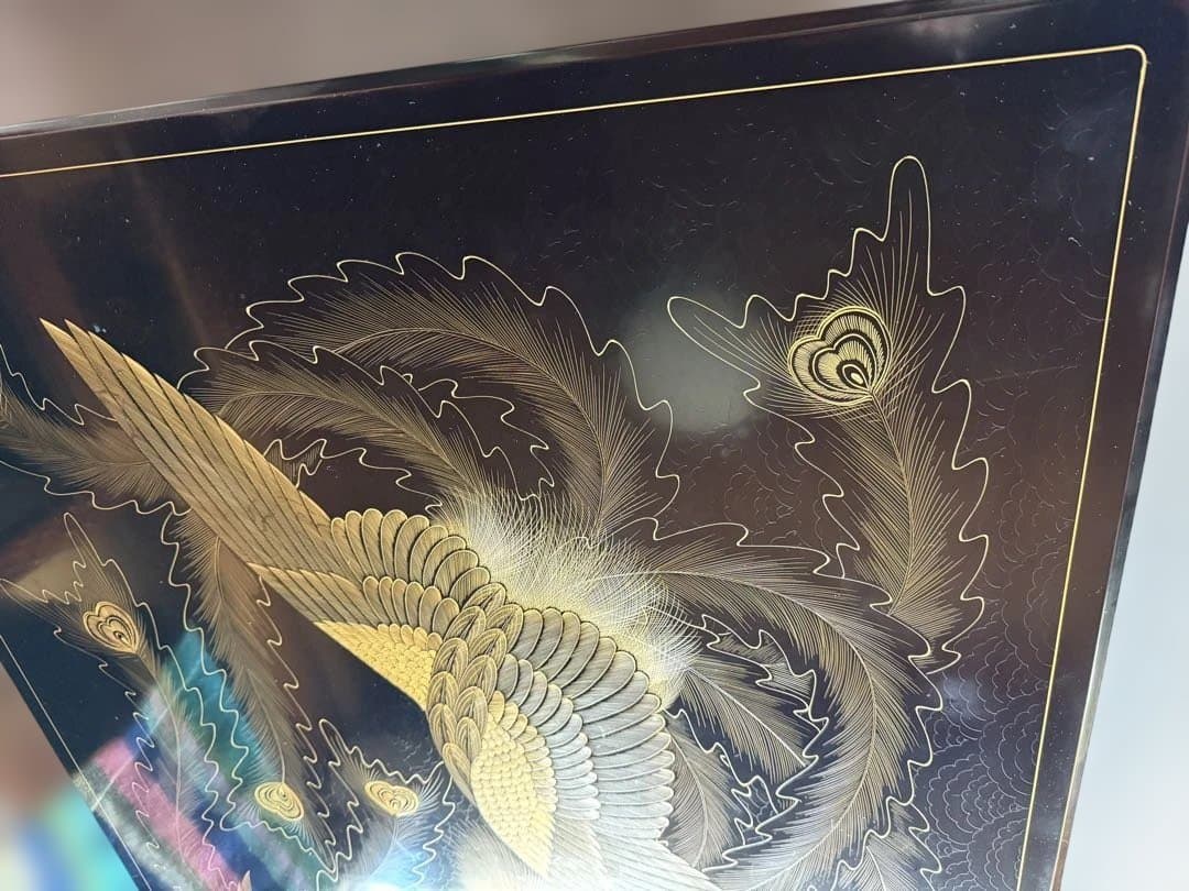 輪島塗 金蒔絵 鳳凰図 大型座卓 昭和ヴィンテージ 高級漆家具　当時物　希少