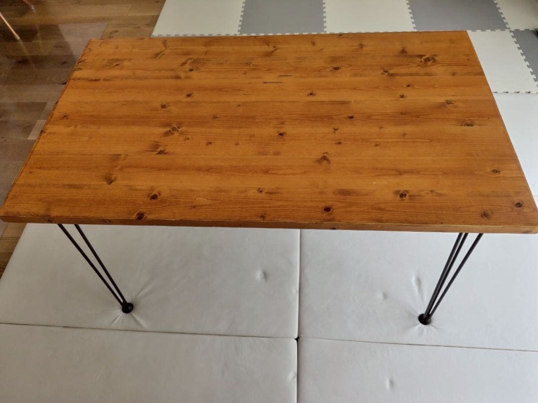 天然木ダイニングテーブル　スチール脚 LOWYA 幅120