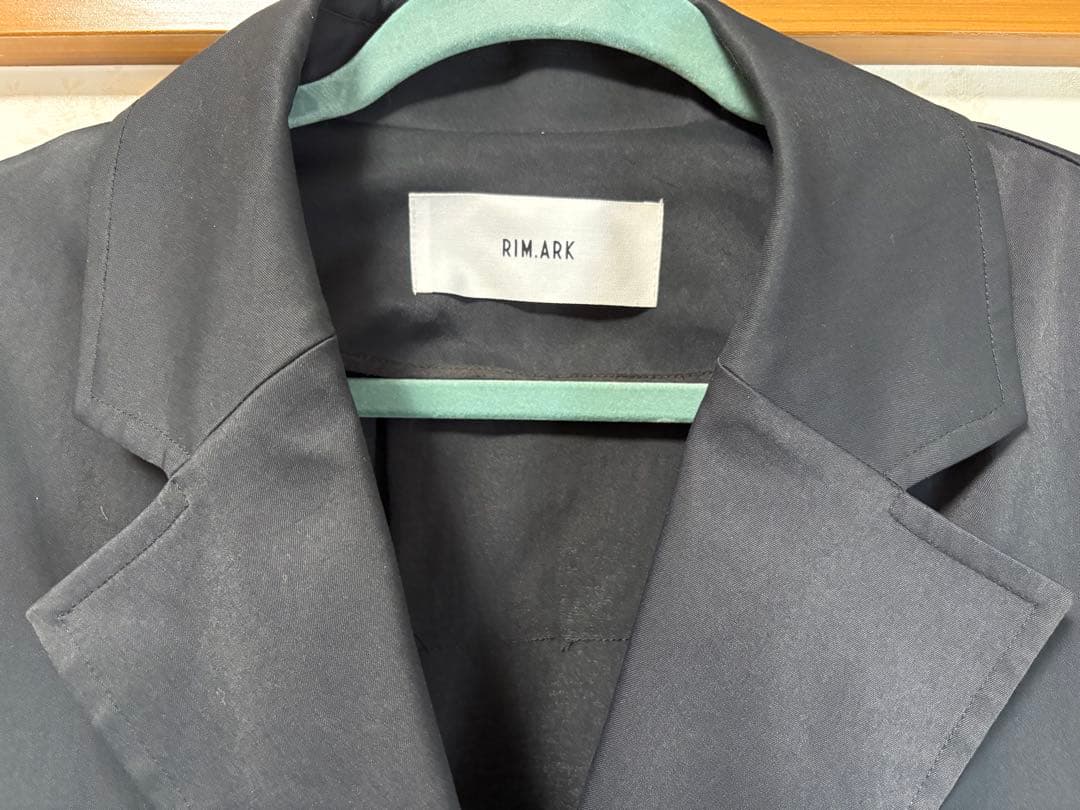 RIM.ARK ブラック トレンチコート 36