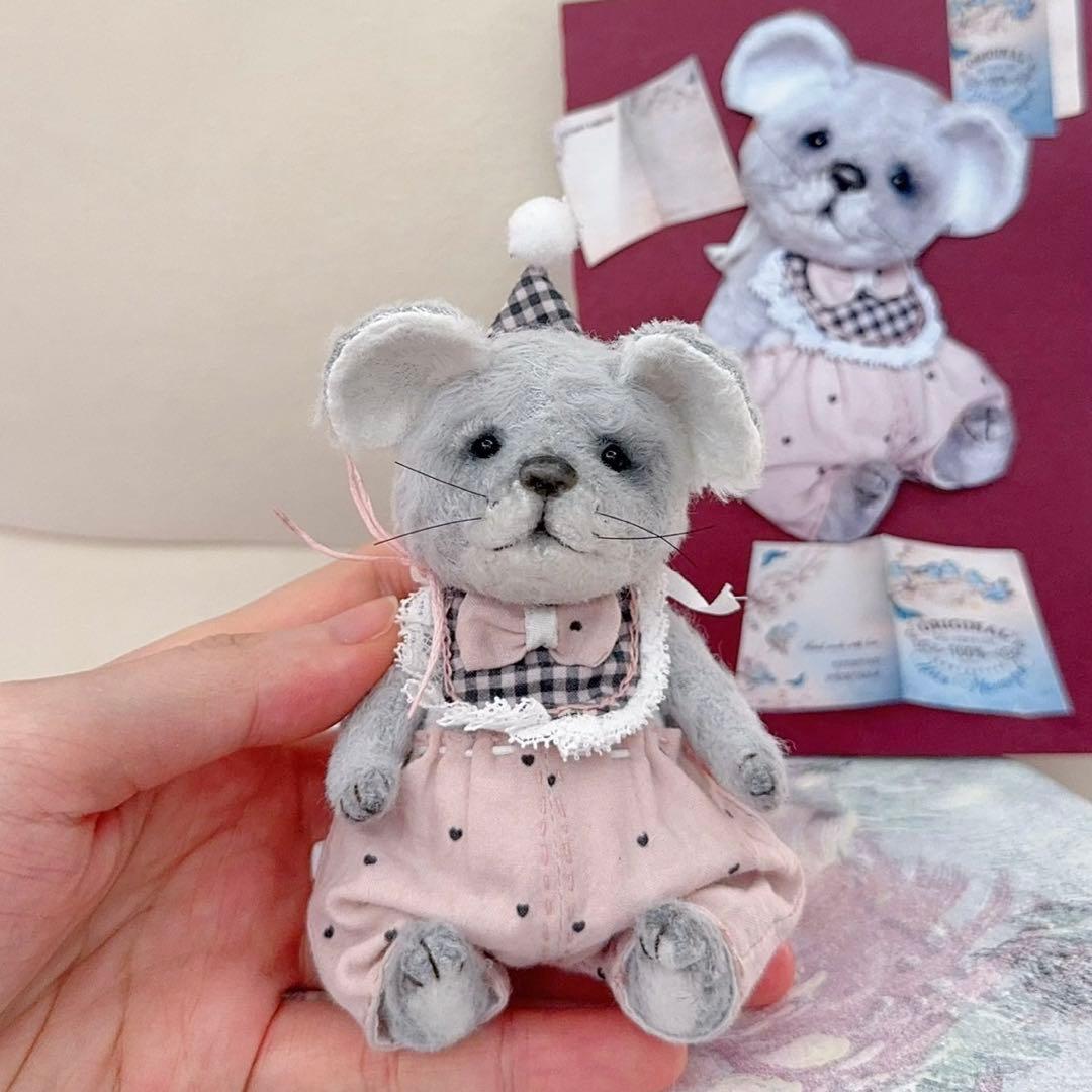 仲良しちゃん ネズミ アーティストベア 海外作家様 ハンドメイド テディベア