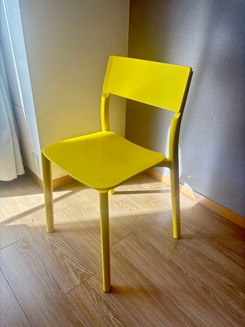 【価格見直し】IKEA JANINGE チェア イエロー 美品｜スタッキング