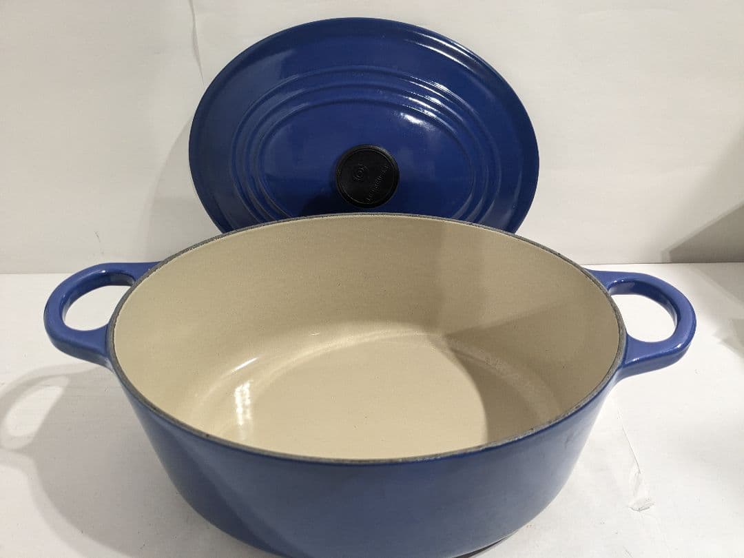 ル・クルーゼ　Le　Creuset　オーバル　ブルー　25cm