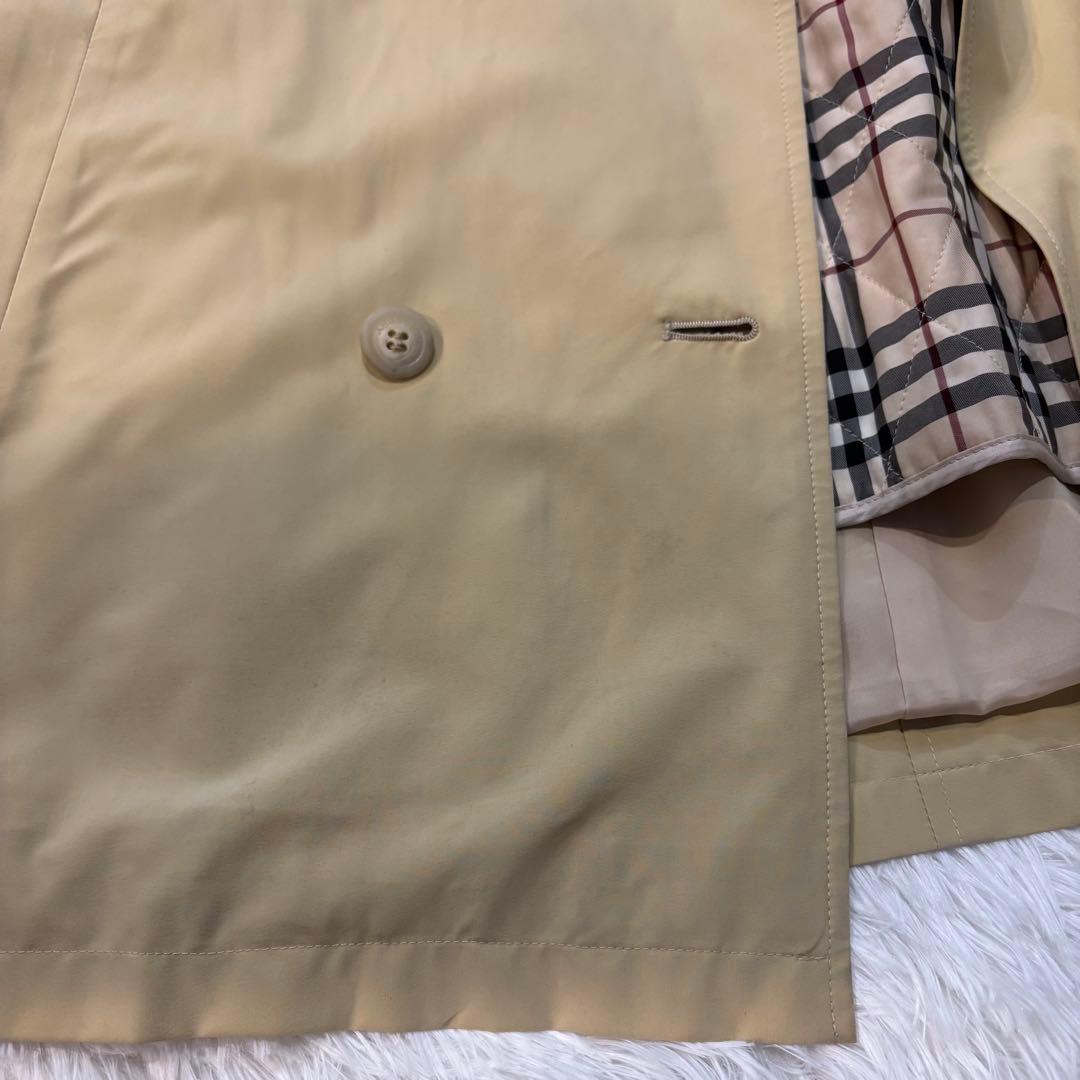バーバリーロンドン　トレンチコート キルティング　ノバチェック ベージュ L