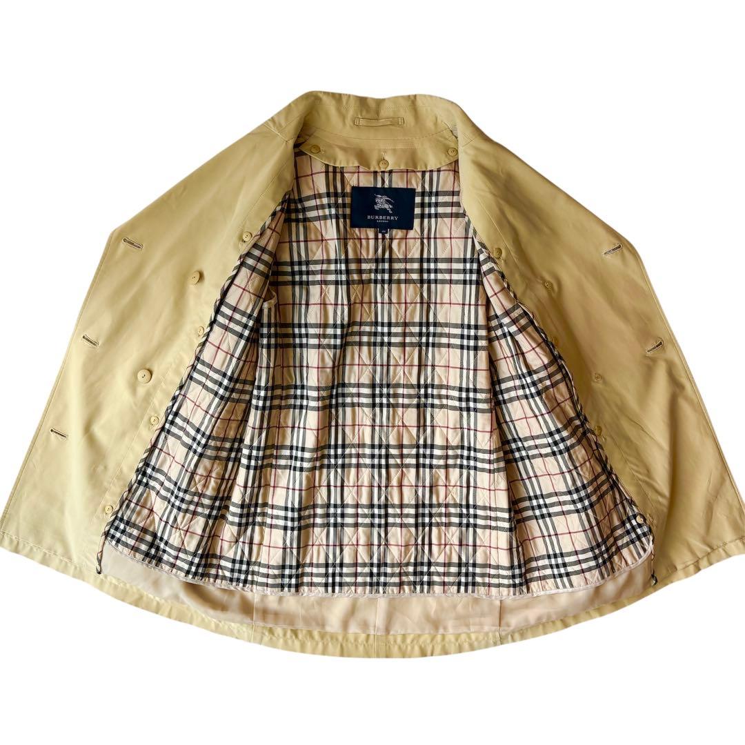 バーバリーロンドン　トレンチコート キルティング　ノバチェック ベージュ L