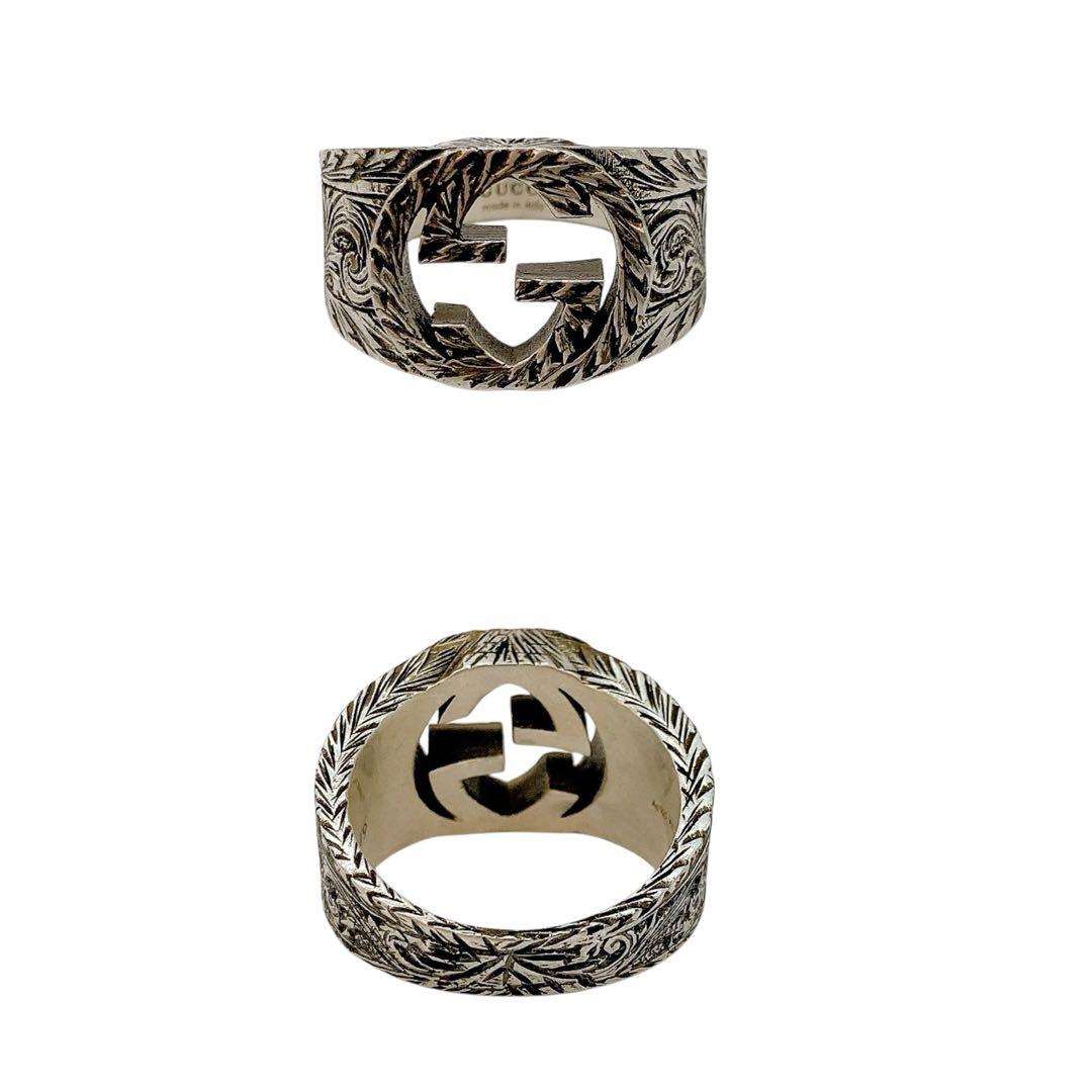 美品✨GUCCI グッチ　リング　インターロッキング　アラベスク　指輪　18号