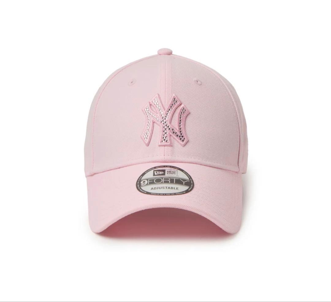 り*び様 NEWERA 9FORTY ピンク ラインストーン ヤンキース キャッ