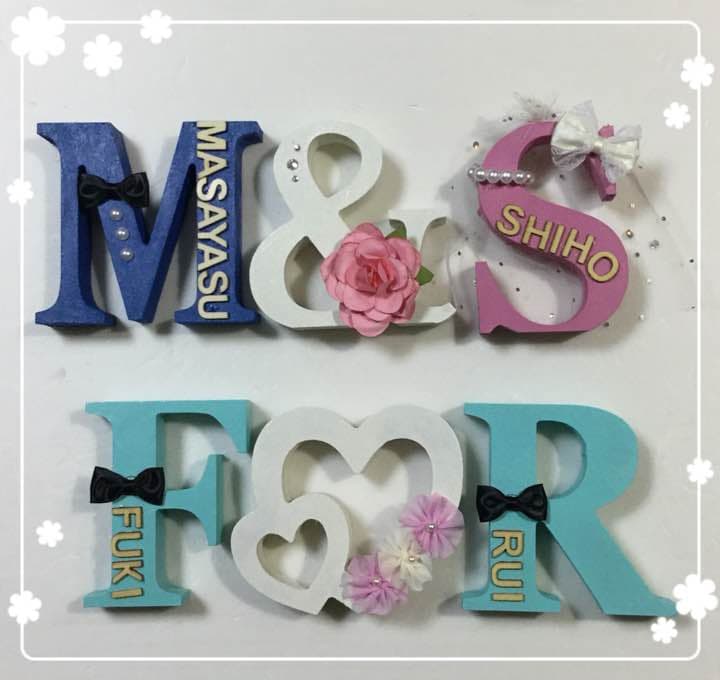 しほ様確認用♡ウエディングバージョン・イニシャルオブジェ